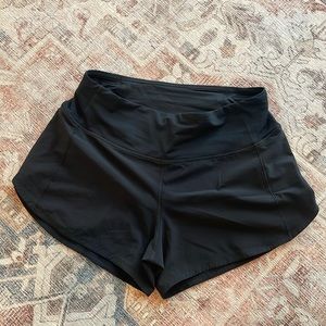 Lululemon 4 inch speed up shorts mid rise